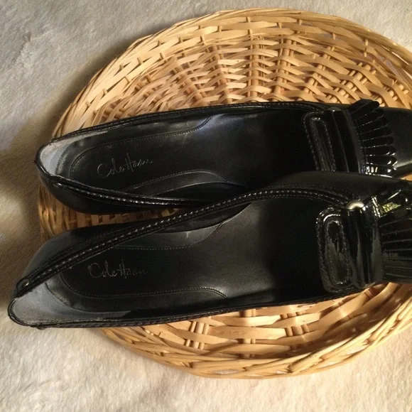 Cole Haan  Black Square Toe Heels - Picture 5 of 10
